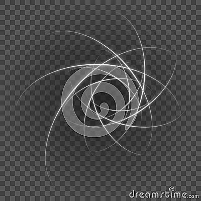 Smooth light gray lines on transparency background vector illustration. Vector Illustration