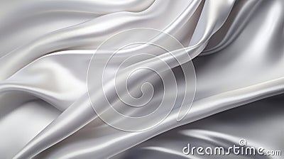 Smooth Light Gray Satin: A Flowing Surrealism In Close-up Stock Photo