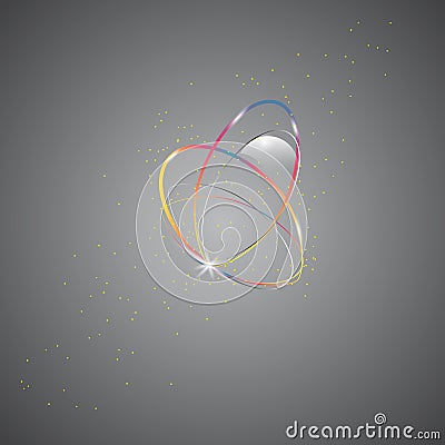 Smooth light lines on background vector illustration. Vector Illustration