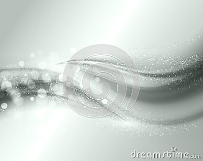 Smooth light waves lines and Lens Flares vector abstract background. Vector Illustration