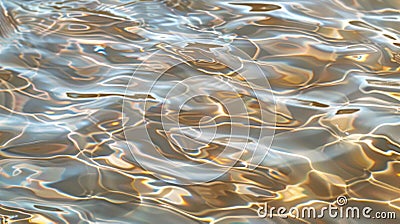 Smooth Reflective Water Surface with Abstract Light Patterns Perfect for Print and Design Projects Stock Photo