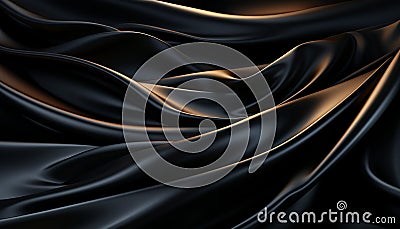 Smooth silk satin wave pattern, elegance and luxury in motion generated by AI Stock Photo