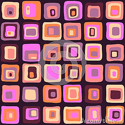 Smooth square vector seamless pattern, net style. For background, textile Vector Illustration