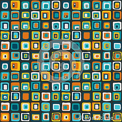 Smooth square vector seamless pattern, net style. For backgrownd, textile Vector Illustration