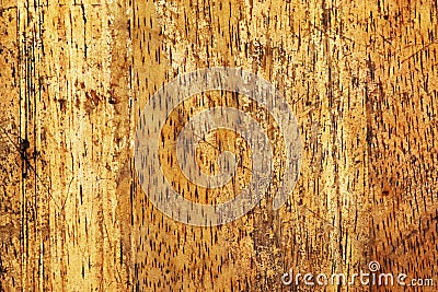 Smooth surface and texture of old softwood with brown stains, wood background Stock Photo