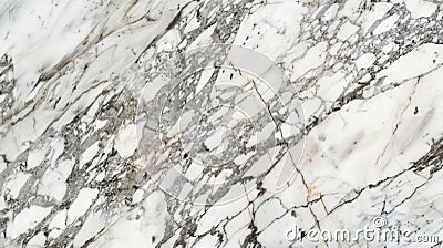 A smooth and unmarred marble surface revealing tiny patches of intricate dark grey patterns Stock Photo
