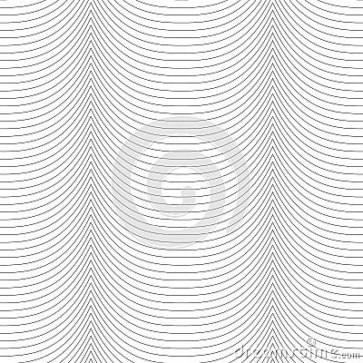 Smooth wave of the lines. Gray Beautiful transparent seamless texture. Background publications and printing. Vector Illustration