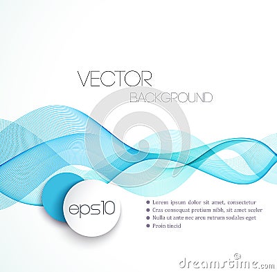 Smooth wave stream line abstract header layout Vector Illustration