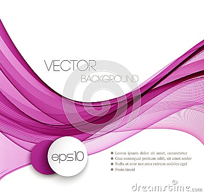 Smooth wave stream line abstract header layout Vector Illustration