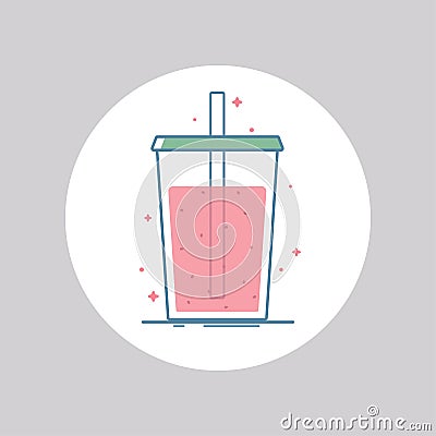 Smoothie cup Vector Illustration