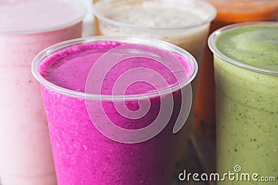 Smoothies and teas Stock Photo