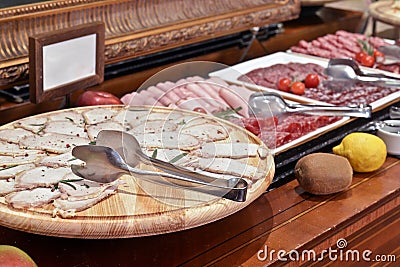 Smorgasbord - food choice in a restaurant Stock Photo