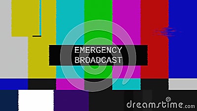 SMPTE color bars glitch emergency broadcast Stock Photo