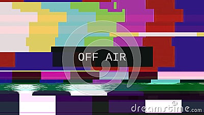 SMPTE color bars glitch off air Stock Photo