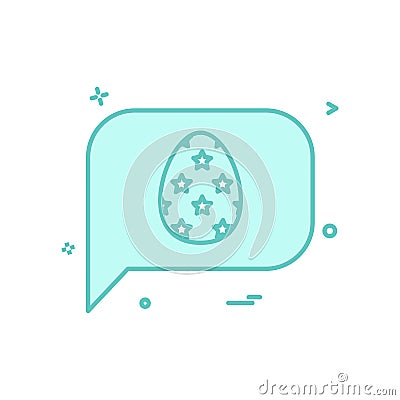 Sms chat easter egg icon vector design Vector Illustration