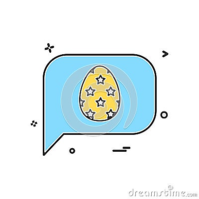 sms chat easter egg icon vector design Vector Illustration