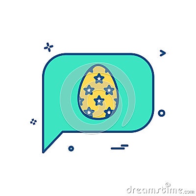 sms chat easter egg icon vector design Vector Illustration