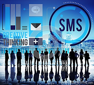 Sms Digital Messaging Communication Technology Concept Stock Photo