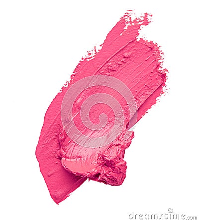 Smudged pink lipstick Stock Photo