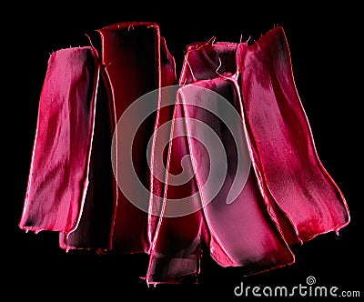 Smudged pink and red lipstick smudges Stock Photo