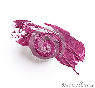 Smudged purple lipstick Stock Photo