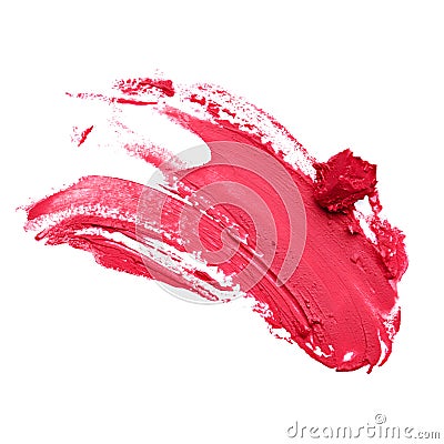 Smudged red lipstick Stock Photo