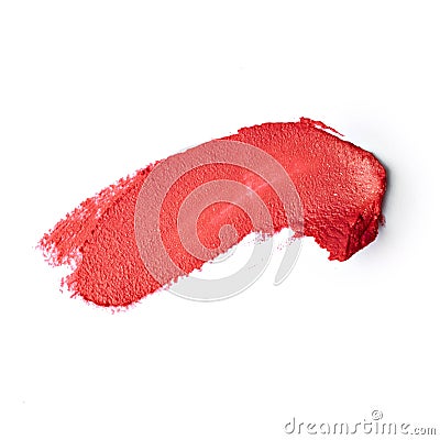 Smudged red lipstick Stock Photo