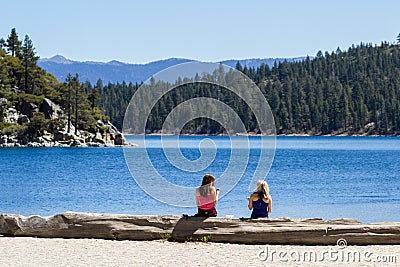 Snack by the lake Editorial Stock Photo