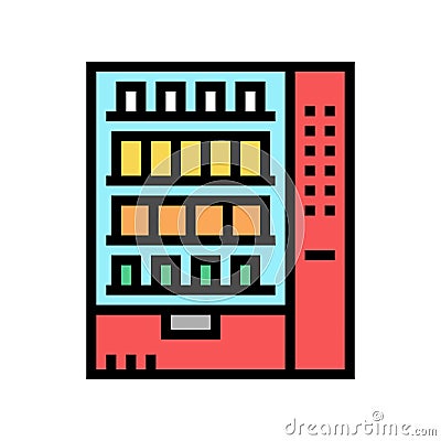 snack vending machine motel color icon vector illustration Vector Illustration