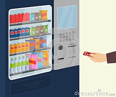 Snack vending machine Vector Illustration