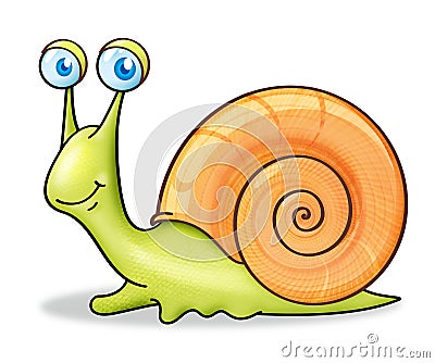 Snail Cartoon Illustration