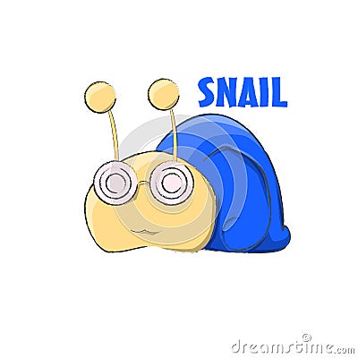 Snail Cute Cartoon Design Creative Stock Photo