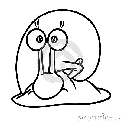 Snail eyes animal character cartoon illustration coloring page Cartoon Illustration