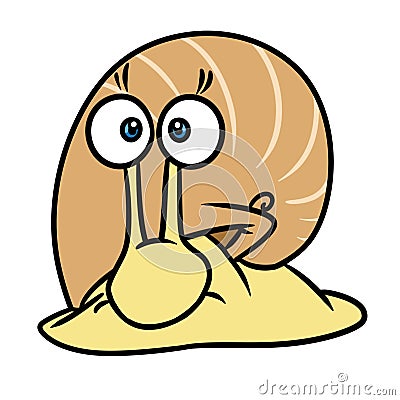 Snail eyes animal character cartoon illustration Cartoon Illustration