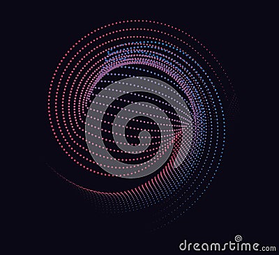 the snail green and pink dot on a white background, abstract background with circles dot pattern Vector Illustration