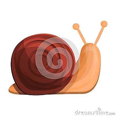 Snail icon, cartoon style Vector Illustration