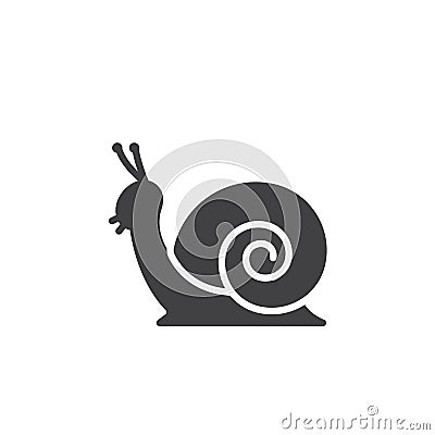 Snail icon vector, filled flat sign Vector Illustration