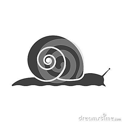 Snail icon. Vector on a white background Stock Photo