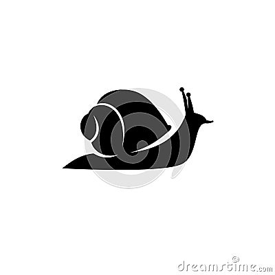 Snail logo icon designs vector illustration with mono isolated shilouette white background color with flat simple modern Cartoon Illustration