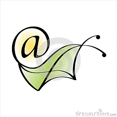 Snail mail. Email icon Vector Illustration