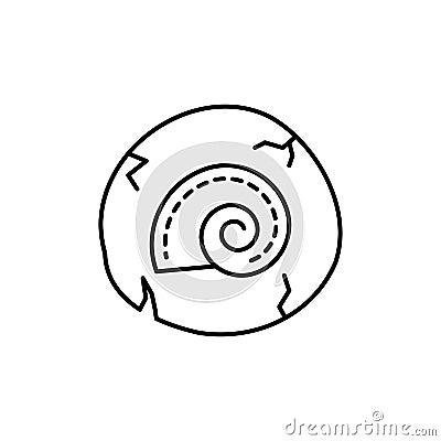 snail shell, antiques icon. Simple line, outline vector elements of archeology for ui and ux, website or mobile application Stock Photo