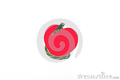 Snake beaded wraps red loving heart Stock Photo