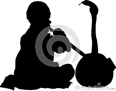 Snake Charmer Vector Illustration