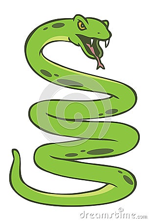 Snake coiled Vector Illustration