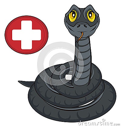 Snake and cross Stock Photo