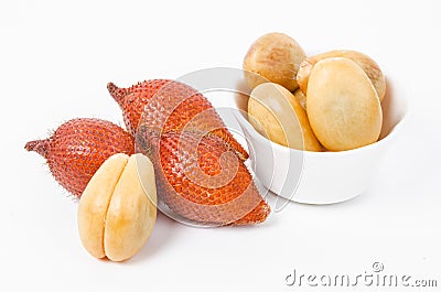 Snake Fruit, Salak or Sala Fruit of Thailand. Stock Photo