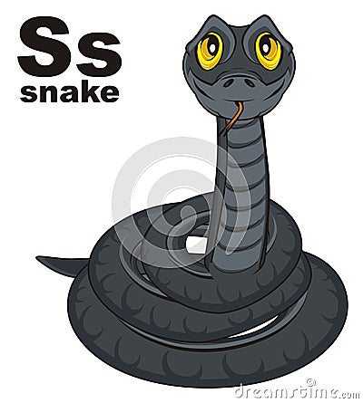 Snake and abc Stock Photo