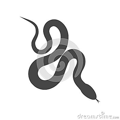 Snake icon isolated on white background Vector Illustration