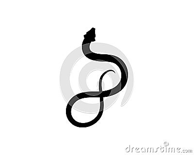 Snake icon silhouette vector Vector Illustration