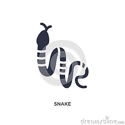 snake icon on white background. Simple element illustration from wild west concept Vector Illustration